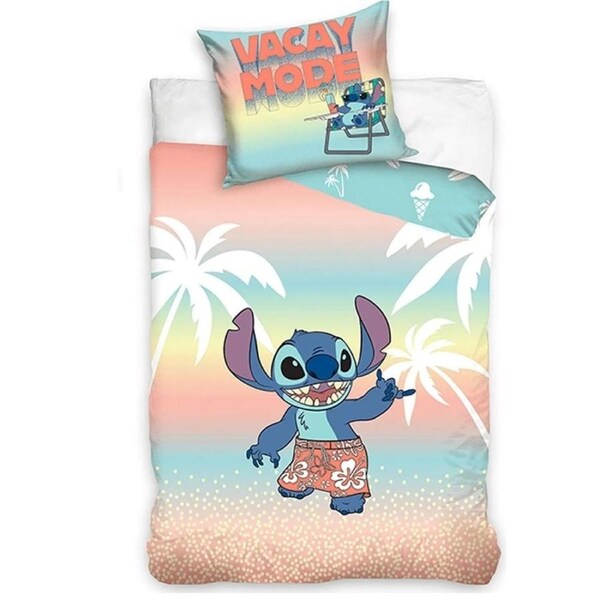 Disney Lilo & Stitch Vacay Mode Quilt Cover Set - Single Bed Size