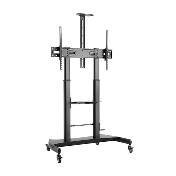 Verdante 60"-100" Large Screen Telescopic Height Adjustable TV Cart w/ Rollers