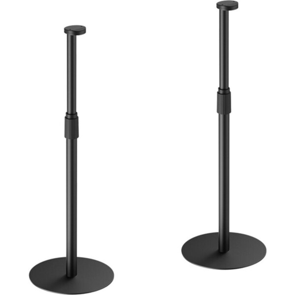 2pc Verdante Height Adjustable Speaker Floor Stand for SONOS ERA 100 & 300 Black