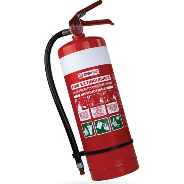 Everyday 4.5kg Dry Powder Essential Home Safety Fire Extinguisher 6A:60B:E