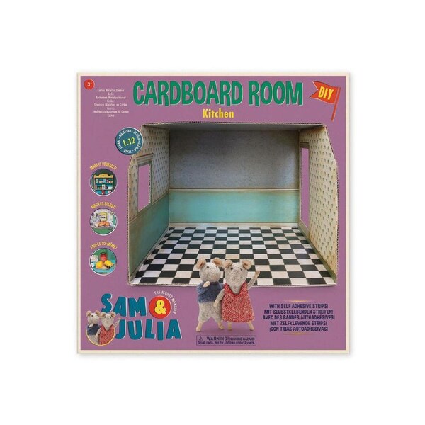Sam & Julia Miniature Cardboard Room Kitchen Kids/Children DIY Play Toy 3y+