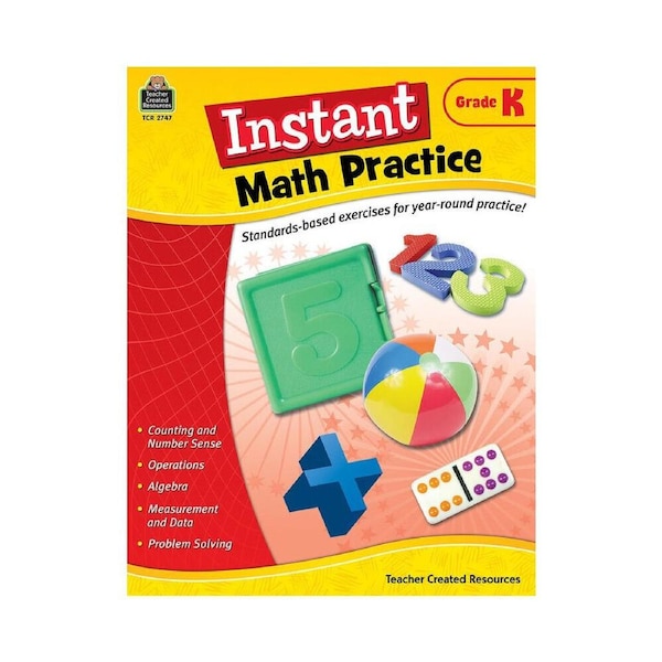 Teacher Created Resources Instant Math Practice Book Kindergarten Kids 5y+