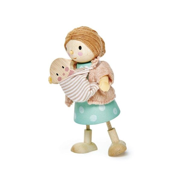 Tender Leaf Toys Mrs Goodwood Doll w/ Flexible Limbs & A Baby Set Kids 3y+
