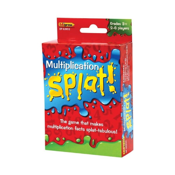 Teacher Created Resources Multiplication Splat Flash Card Game Set Kids 6y+