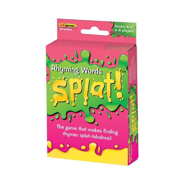 Teacher Created Resources Rhyming Words Splat Flash Cards Game Set Kids 5y+
