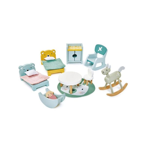Tender Leaf Toys Dovetail 1:12 Kids Room Furniture Dollhouse Accessory Set 3+
