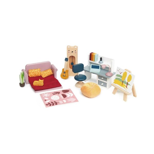 Tender Leaf Toys Dovetail 1:12 Study Room Dollhouse Accessory Play Set 3y+