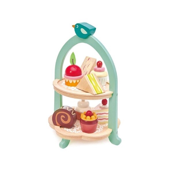 Tender Leaf Toys Birdie Afternoon Tea Stand Kids/Children Wooden Toy 3y+