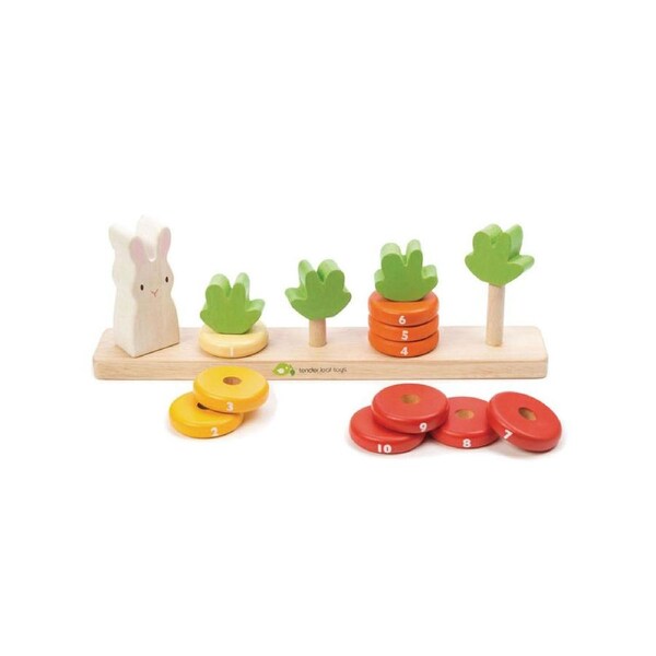 Tender Leaf Toys Counting Carrots Wooden Stacker Kids/Children Toy 18m+