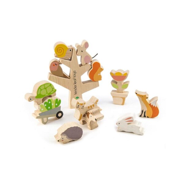 Tender Leaf Toys Stacking Garden Animal Friends Kids/Children Wooden Toy 18m+
