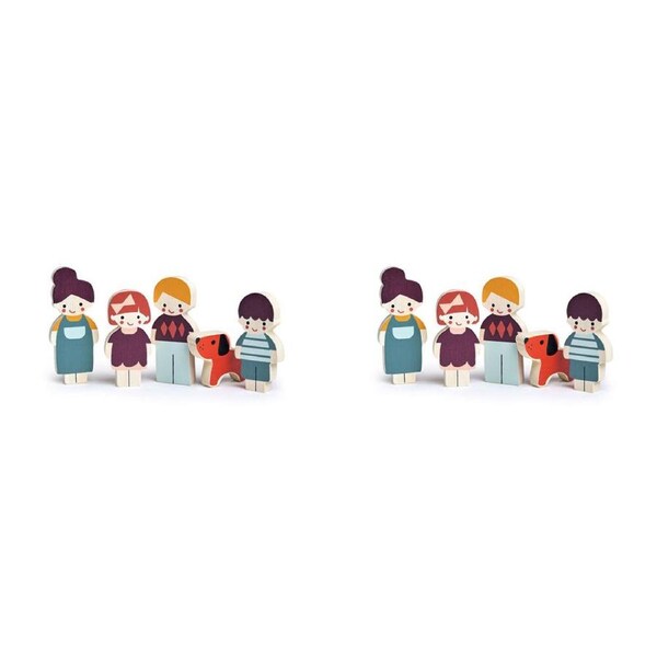 10pc Mentari Wooden Doll Family w/ Dog Kids/Children Pretend Play Fun Toy 12m+