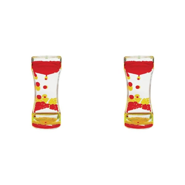 2x Teacher Created Resources Red & Yellow Liquid Motion Bubbler Kids/Child 4y+