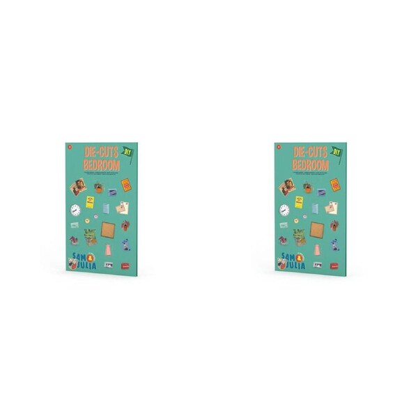 2x Sam & Julia DieCuts Master Bedroom Pre-Cut Dollhouse Miniature Decor 6y+