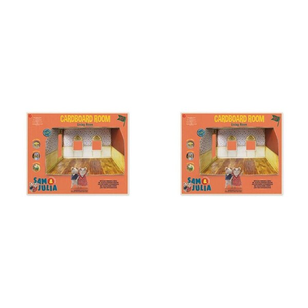 2x Sam & Julia Cardboard Room Living Room Kids/Children DIY Fun Play Toy 3y+