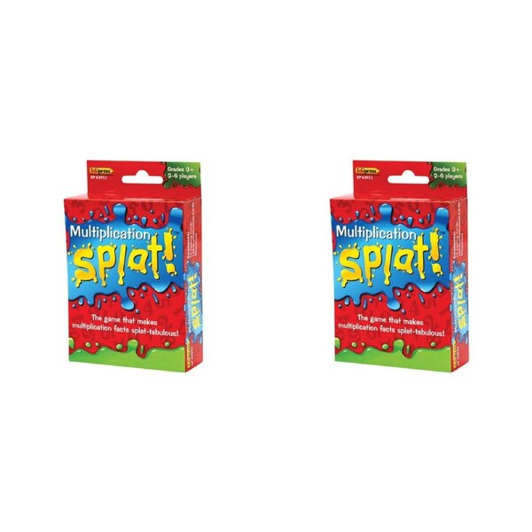 2x Teacher Created Resources Multiplication Splat Flash Card Game Set Kids 6y+