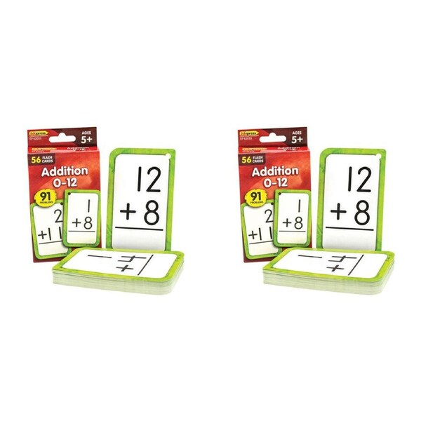 112pc Teacher Created Resources Addition 0-12 Math Flash Cards Set Kids 5y+