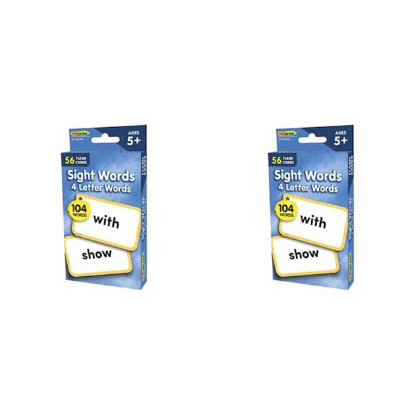 112pc Teacher Created Resources 4 Letter Words Sight Flash Cards Kids 5y+