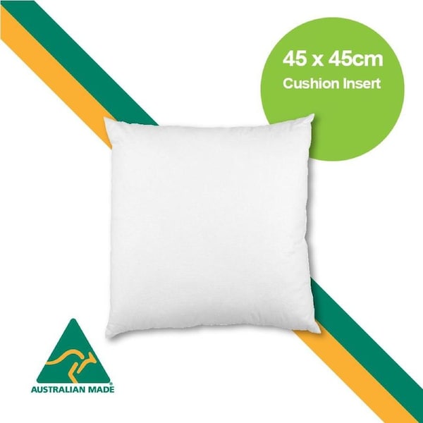 Aus Made 45 x 45cm Cushion Insert Polyester Premium Lofty Fibre