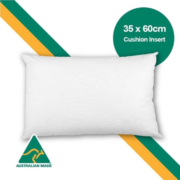 Aus Made 35 x 60cm Cushion Insert Polyester Premium Lofty Fibre
