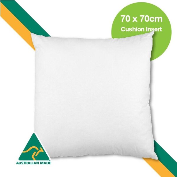 Aus Made 70 x 70cm Cushion Insert Polyester Premium Lofty Fibre