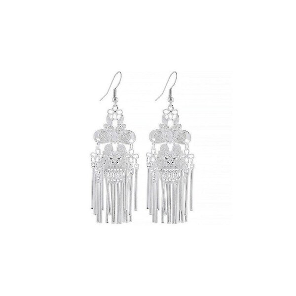 Vintage Ethnic Style Tassel Long Earrings Bohemian Jewelry for Women Accessory