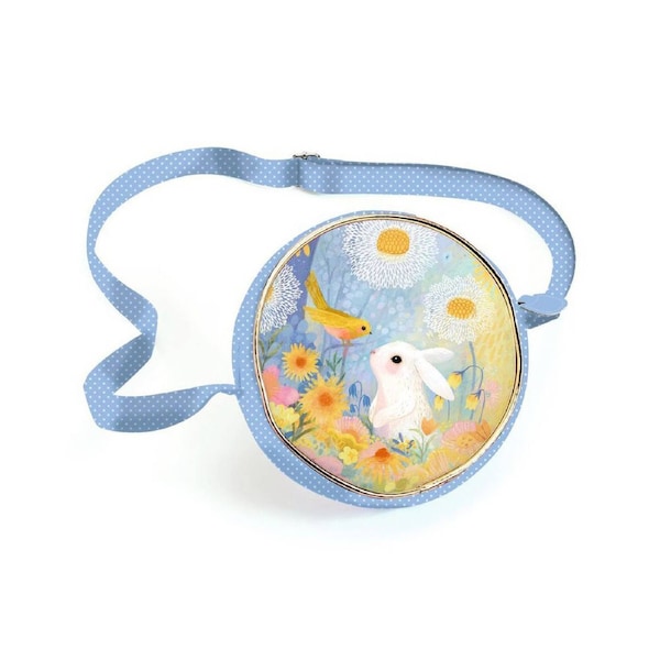 Djeco 18cm White Rabbit Handbag Cotton/Poly Kids/Children Travel Pouch 4y+