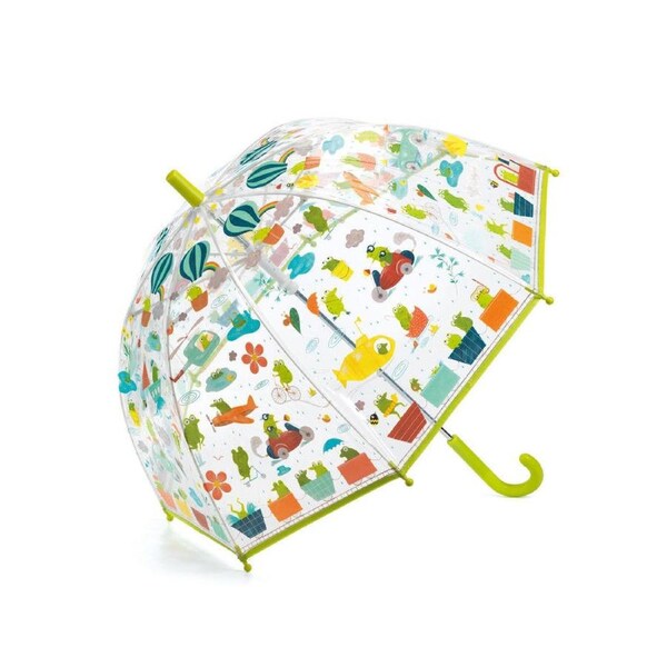 Djeco Froglets Child Manual Dome Umbrella Outdoor Protection PVC 67.5cm 3y+