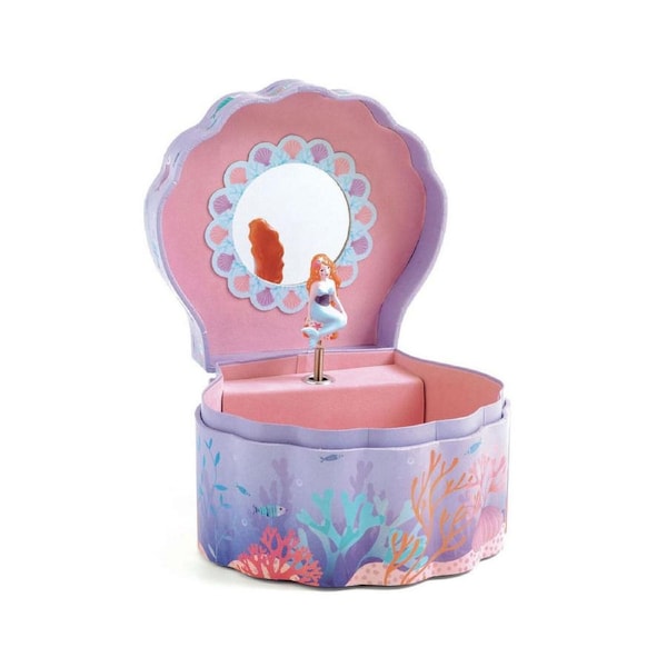 Djeco Enchanted Mermaid Music Box 15cm Kids/Children Room Desk Decor Toy 4y+