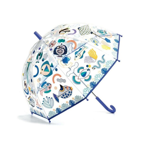 Djeco Fish Themed Colour Change PVC Child Umbrella Protection 67.5cm 3y+