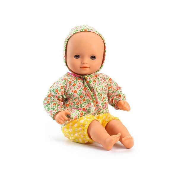 Djeco Pomea Machine Washable Flora 32cm Soft Body Doll Kids Play Toy 18m+