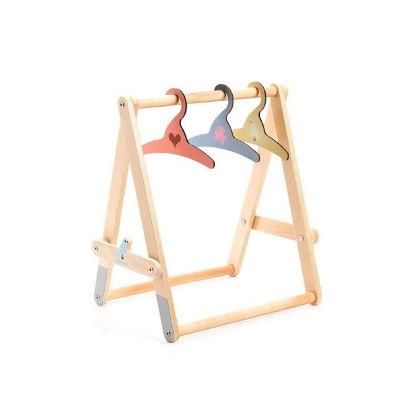 Djeco Doll's Clothing Rack w/ Hangers Kids/Children Pretend Play Accessory 3+