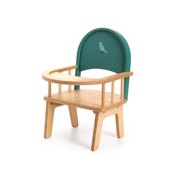 Djeco 28cm Baby Doll High Chair Kids/Children Pretend Play Accessory 2y+