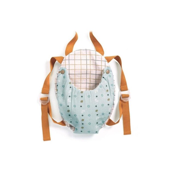 Djeco Baby Doll Carrier Kids/Children Pretend Play Accessory 3y+ Blue Grey