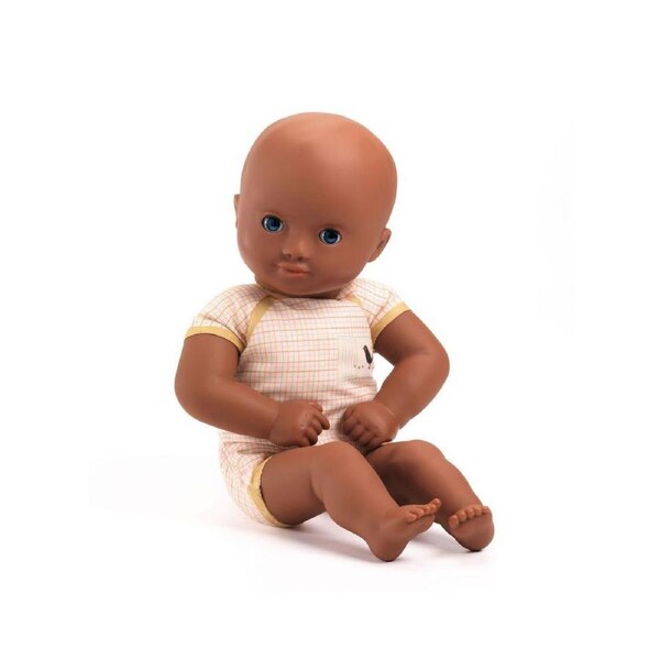 Djeco 32cm Pomea Machine Washable Soft Body Doll in Yellow Kid/Child Toy 18m+