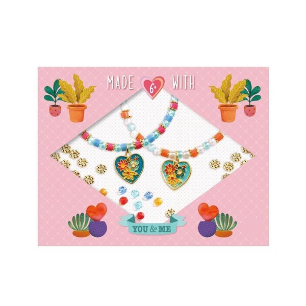 Djeco You & Me Heart Threading Beads Set Kids/Children Jewellery DIY Kit 6y+