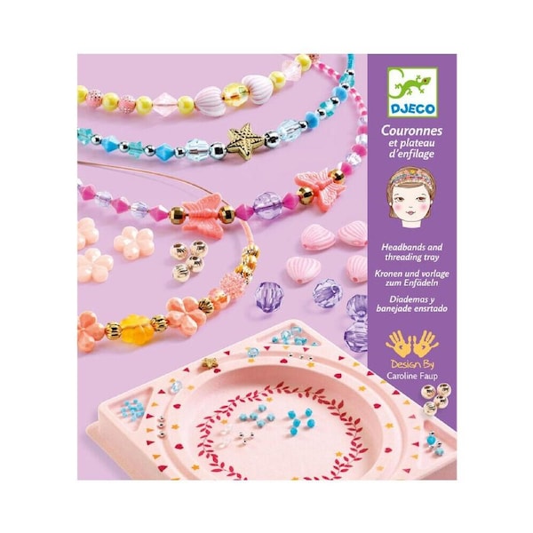 Djeco Plastic Precious Headbands DIY Beading Craft Kit Set Kids/Children 8y+