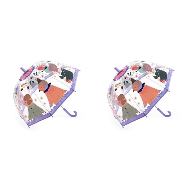 2x Djeco Musicians PVC Child Manual Dome Umbrella Outdoor Protection 70cm 3y+