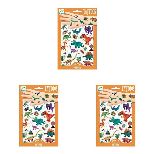 150pc Djeco Dino Club Temporary/Fake Tattoos Sticker Party Kids/Children 3y+