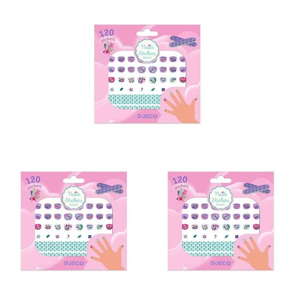 360pc Djeco Petit Flowers Nail Stickers Kids/Child Adhesive Manicure Art 4y+