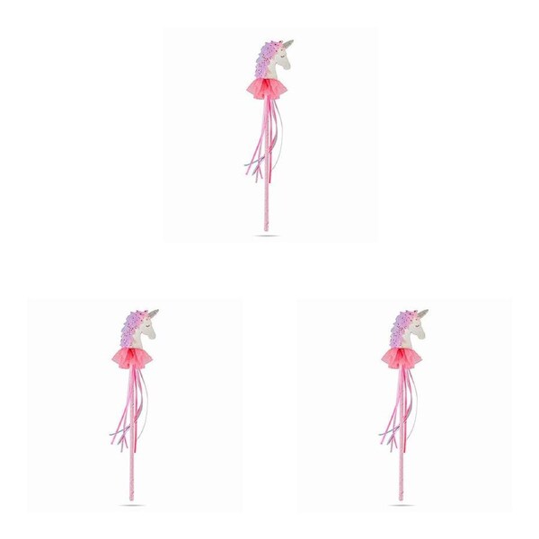 3x Great Pretenders Unicorn Wand Girls Costume Accessory Pink Kids/Children 3y+