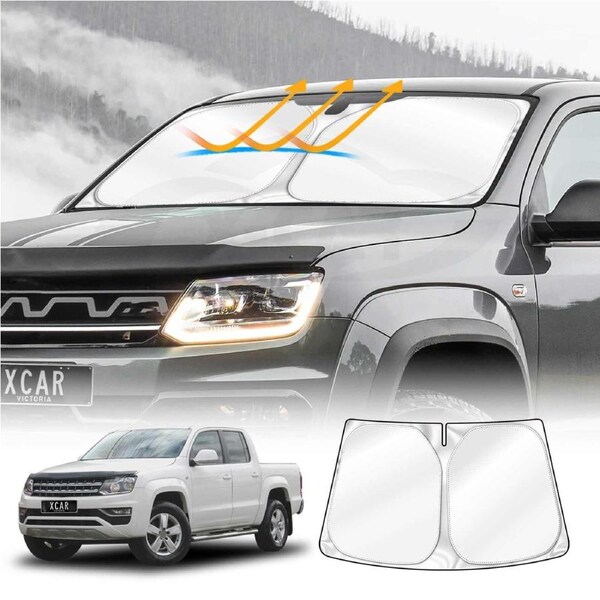 WindScreen Sun Shade for Volkswagen Amarok 2009-2022 Blocks UV Rays Foldable Custom Wind Screen Sun Visor Protector