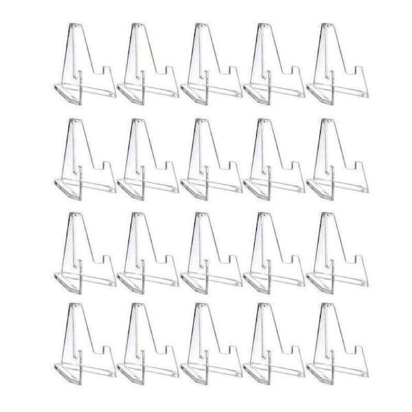 20Pcs Acrylic Clear Stand For Trading Card Psa Pokemon Card Holders Small Stand