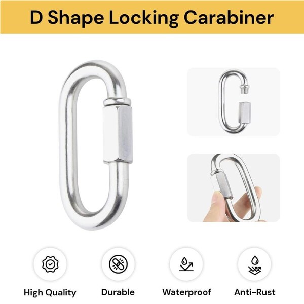 D Shape Locking Carabiner
