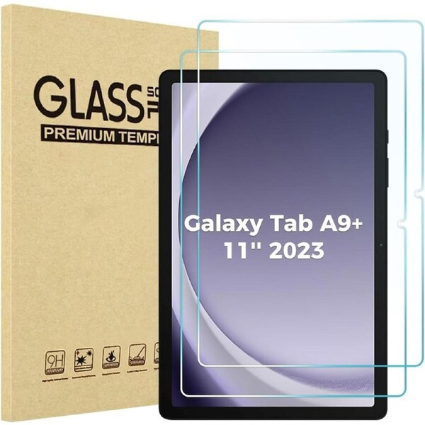ProCase 2 Pack Screen Protector for Galaxy Tab A9 Plus 11 Inch 2023, Tempered Glass Screen Film Guard for 11" Galaxy Tab A9+ Plus Tablet (SM-X210/X215/X216/X218)