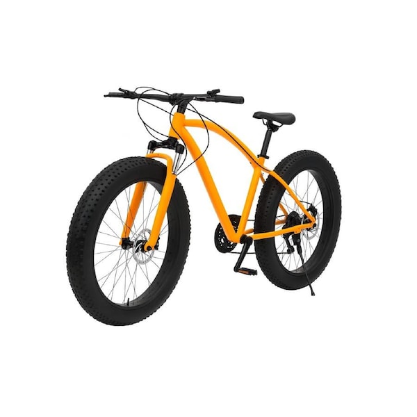 26 X Large Fat Tyre Bike mountain bike Full Suspension 21 speed Orange