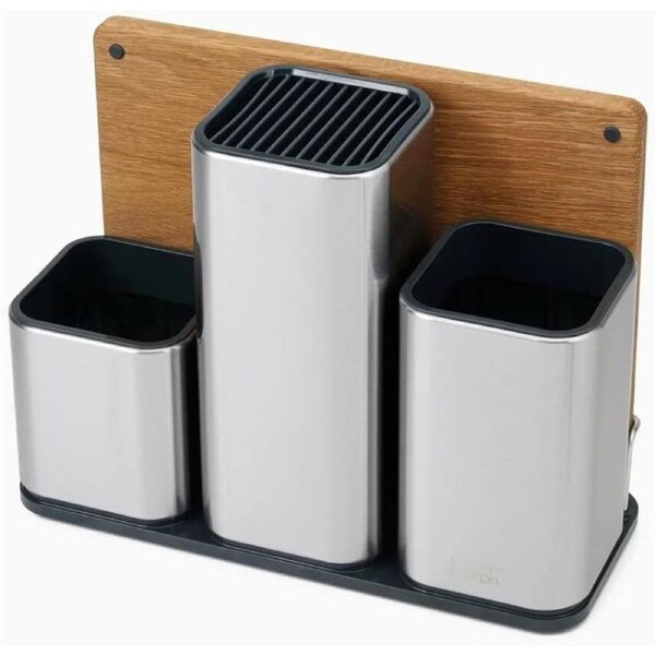 Joseph Joseph CounterStore Stainless Steel Kitchen Organizer w/ Chopping Cutting Board