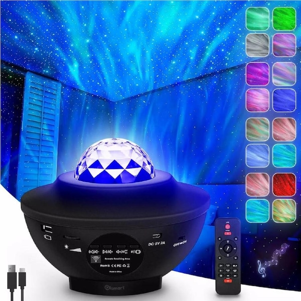 LED Galaxy Starry Night Light Projector Ocean Star Sky Party Baby Kids Room Lamp