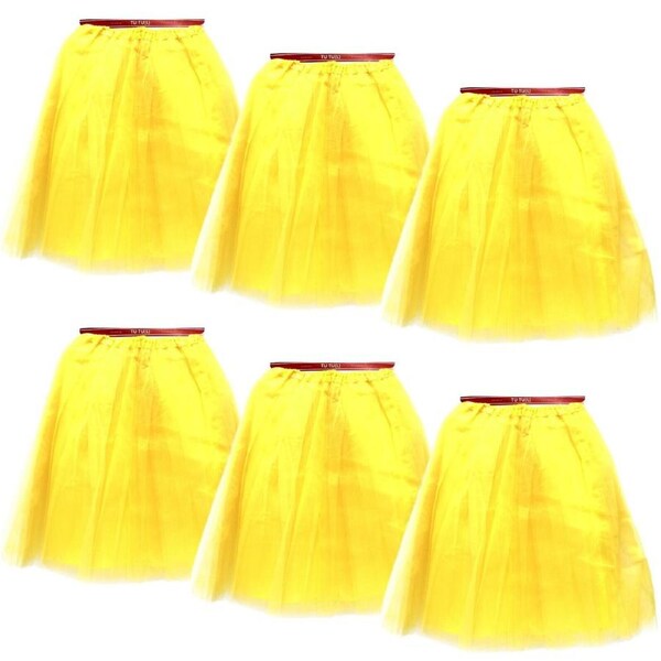 6x Yellow Tulle Ballerina Tutu – Large, Perfect for Costumes, Dance, and Events Australia Day