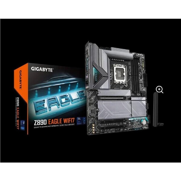 Gigabyte Z890 EAGLE WIFI7 Intel LGA 1851 ATX Motherboard, 4x DDR5 ~256GB, 3x PCI-E x16, 4x M.2, 4x SATA, 5x USB 3.2, 1x USB-C, 4x USB 2.0