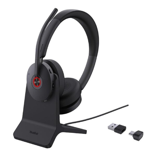 Yealink BH74 with Stand UC USB-C/A Bluetooth Headset, Active Noise Cancellatio, Acoustic Shield, Wireless range 50 m, talk time of up to 32 hours